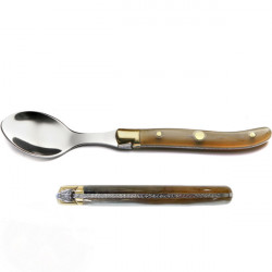 clear horn handle large spoon, made in France