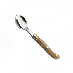 clear horn handle small spoon, made in France
