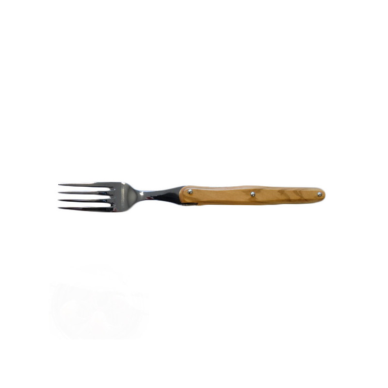 Laguiole fork olive wood handle, made in France