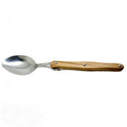 cuchara grande Laguiole, mango de madera de olivo, hechos a mano