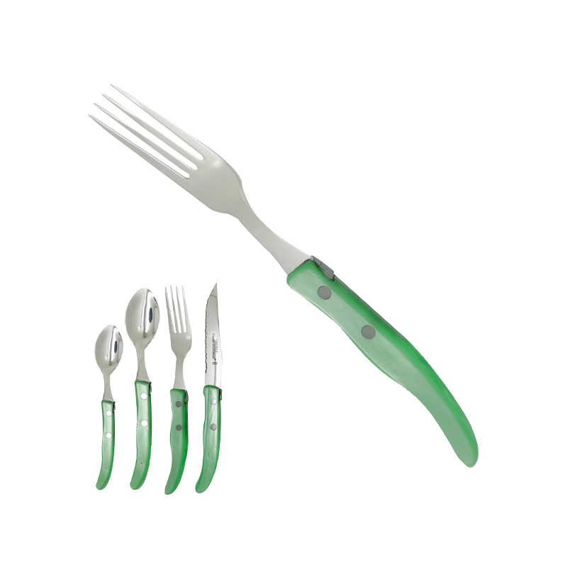 Fork "colors of nature", pale green. Made in France