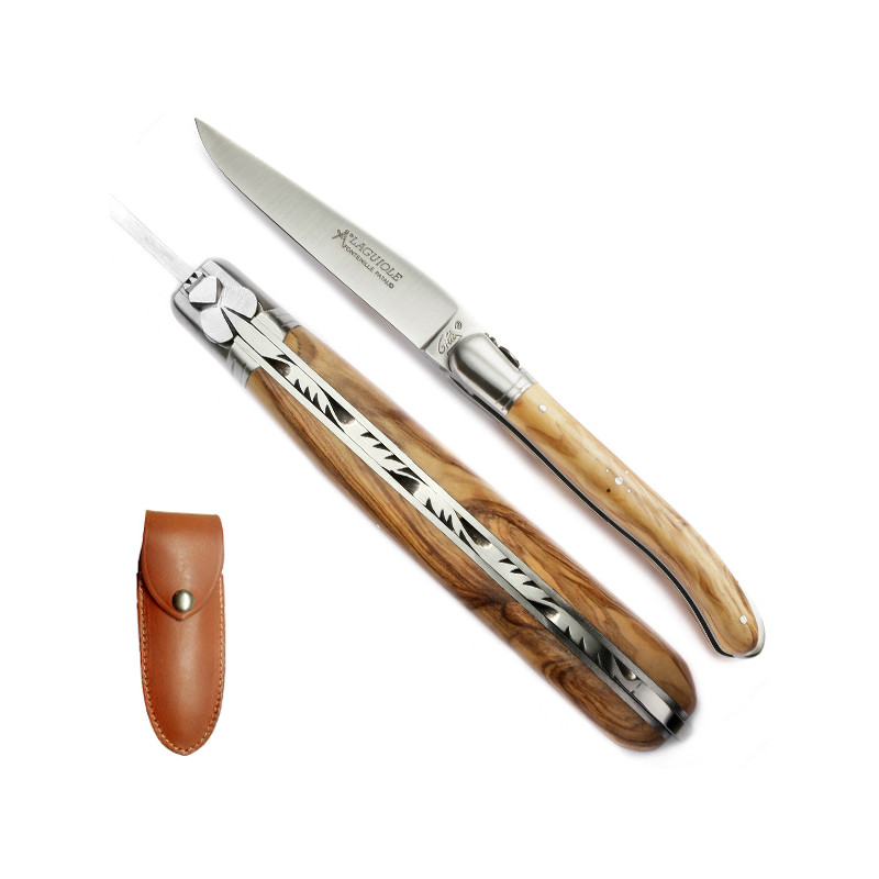 Laguiole collector's knife, olive Nature