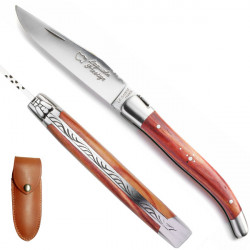 Laguiole rosewood knife - Classic range, leather case