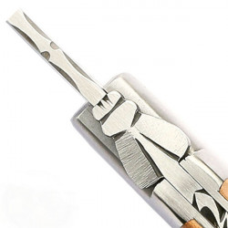 Laguiole bone handle hunting knife, leather case