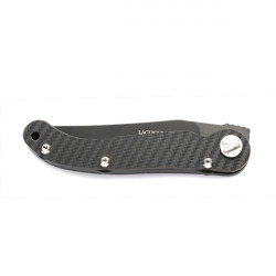 Laguiole carbon "Black knife" , black blade knife, leather case