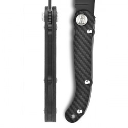 Laguiole carbon "Black knife" , black blade knife, leather case