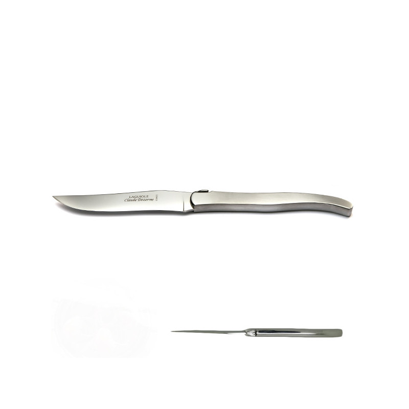 Messer ganz aus Edelstahl, poliert, handgemacht