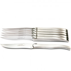 solid polished stainless steel knife