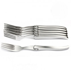 solid polished stainless steel fork