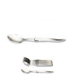 solid polished stainless steel small spoon