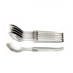 solid polished stainless steel small spoon