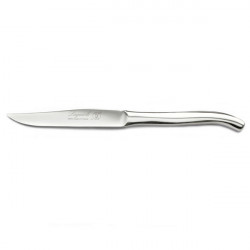 solid polished stainless steel knife, forged