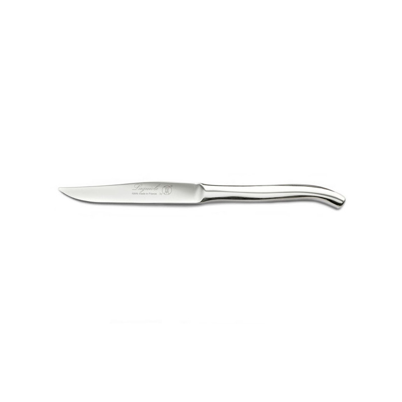solid polished stainless steel knife, forged