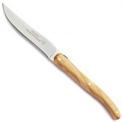 olive wood steak knife, handmade in France