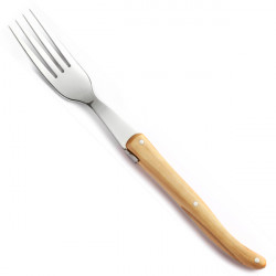 olive wood fork, handmade in France