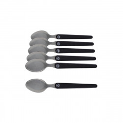 6 Small Anthracite Gray Spoons - Laguiole Heritage