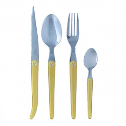 Set of 16 Yellow cutlery -...