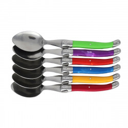 Box of 6 Large, brightly colored spoons - Laguiole Heritage