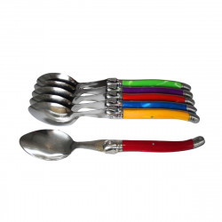 Caja de 6 cucharas grandes de colores vivos - Laguiole Heritage