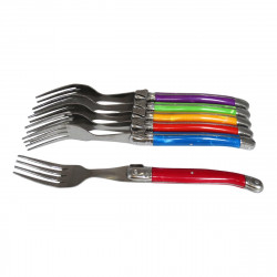 Box of 6 brightly colored forks - Laguiole Heritage