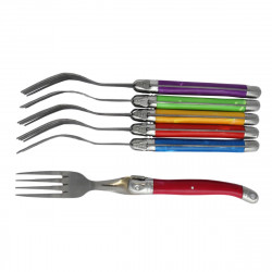 Box of 6 brightly colored forks - Laguiole Heritage