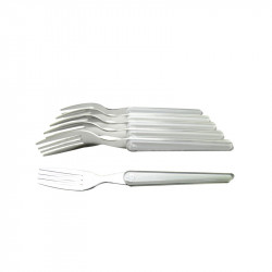 6 fourchettes blanc -...