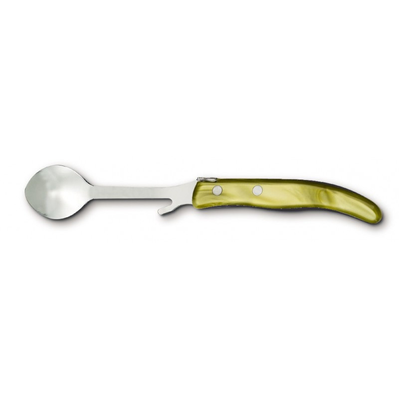 Contemporary Laguiole jam spoon - Olive green