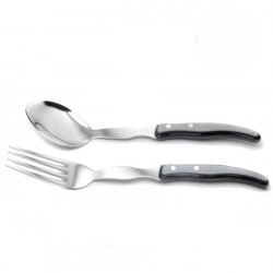 Laguiole contemporary serving cutlery - Olive green color