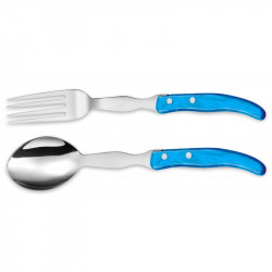 Laguiole contemporary serving cutlery - Azure color