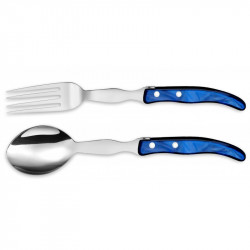 Laguiole contemporary serving cutlery - Navy blue color