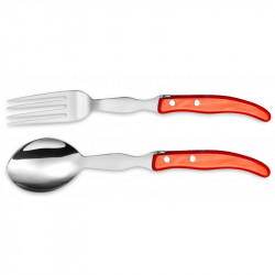 Laguiole contemporary serving cutlery - Red color