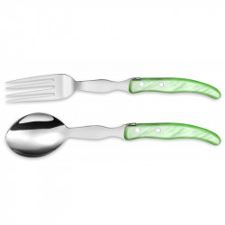 Laguiole contemporary serving cutlery - Pale green color