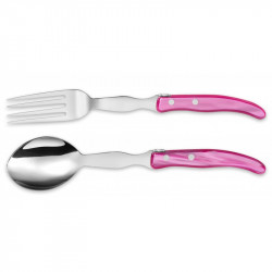 Laguiole contemporary serving cutlery - Pink color
