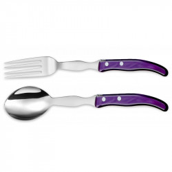 Laguiole contemporary serving cutlery - Purple color