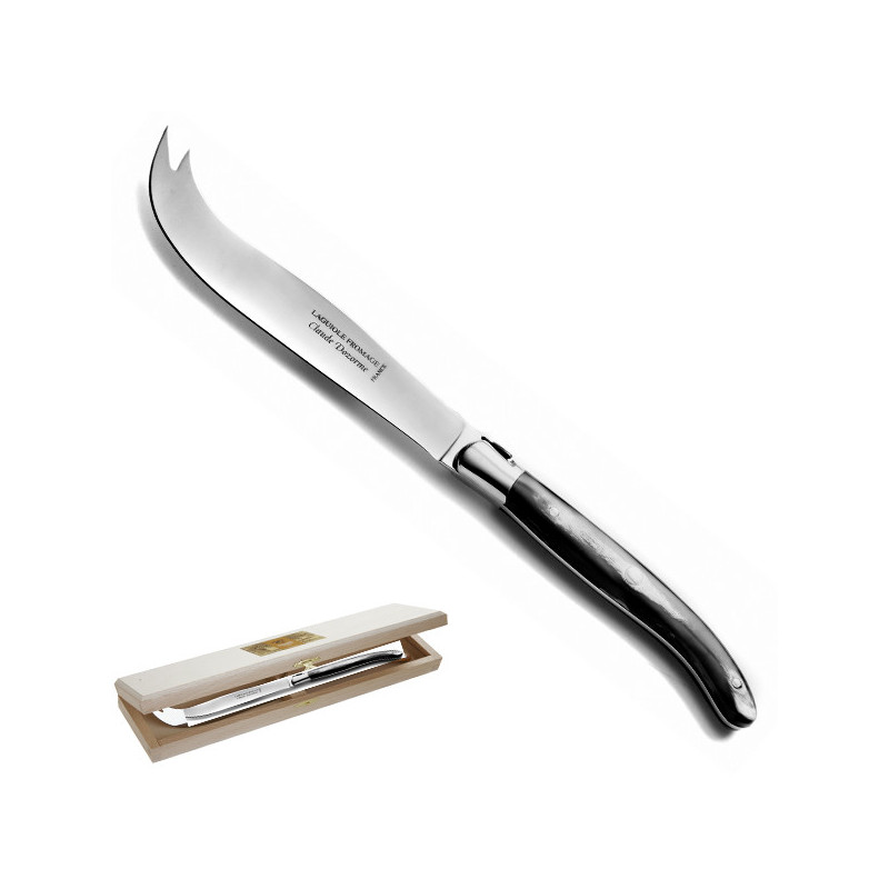 Laguiole cheese knife Dark horn handle