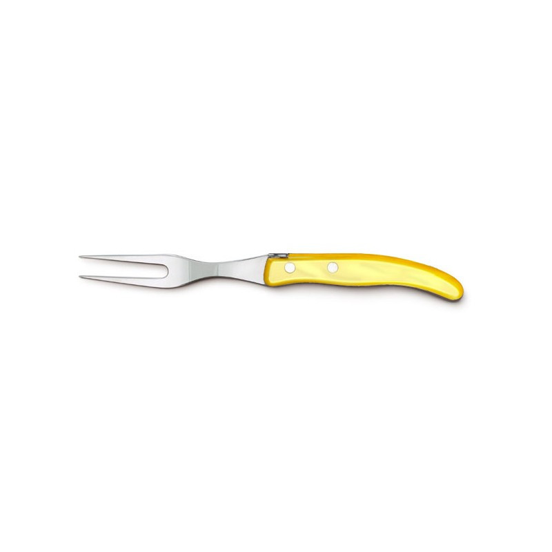 Tenedor para queso - Diseño contemporáneo - Color Amarilla