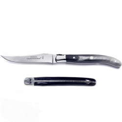 Laguiole Excellence 6er Set Messer, schwarzem Horngriff - handgeschmiedet