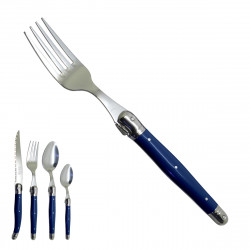 Navy blue Laguiole fork "I...