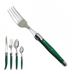 Green Laguiole fork "I...