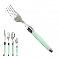 Pale green Laguiole fork "I...