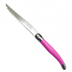 Pink Laguiole knife "I create my table", handmade in France.