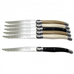 Juego de 6 cuchillos tradicionales Laguiole - Tonos industriales