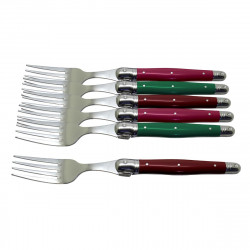 Set of 6 traditional Laguiole forks - Shades of Japanese gardens