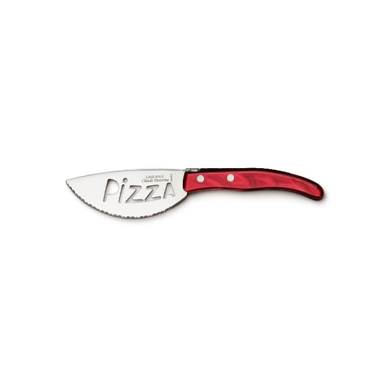 Cuchillo para pizza - Diseño contemporáneo - Color Burdeos rojo