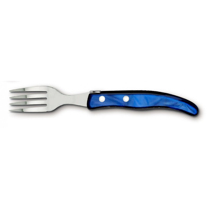Laguiole contemporary cake fork - Navy blue color