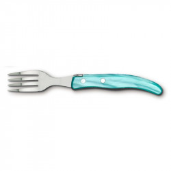Laguiole contemporary cake fork - Turquoise color