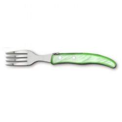 Laguiole contemporary cake fork - Pale green color