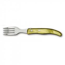 Laguiole contemporary cake fork - Olive green color