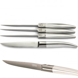 Set of 4 Steak Knives - All Stainless Steel - Laguiole Heritage