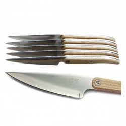 Scatola da 6 coltelli da bistecca Laguiole Heritage, manico in legno chiaro
